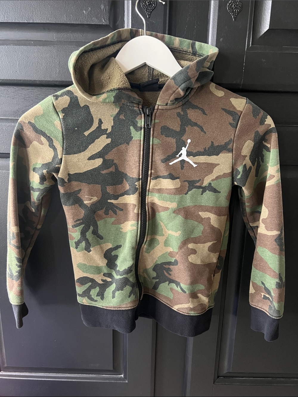 Jordan Camo Zip Up Hoodie Size 6-7